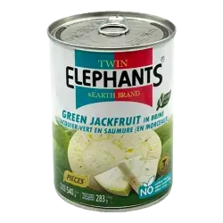 Twin Elephants & Earth Brand Green Jackfruit in Brine Drained